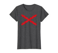 Cruz de Borgoña, Tercios españoles. Militar Camiseta, Mujer, Jaspeado Oscuro, L
