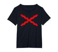 Cruz de Borgoña, Tercios españoles. Militar Camiseta, Mujer Tallas Grandes, Negro, 2XL Grande