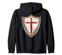 Cruz de Escudo Cruzado de los Caballeros templarios Sudadera con Capucha