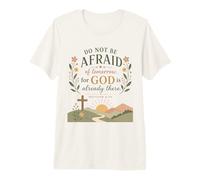 Cruz de fe Cristiana con versículo bíblico Mateo Dios Creyente Camiseta Premium