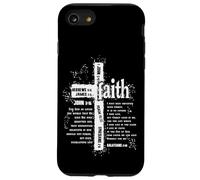 Cruz de fe y versículos de la Biblia Carcasa para iPhone SE (2020) / 7 / 8