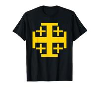 Cruz de Jerusalén Caballero Templario Guerrero Cristiano Cruzado Camiseta