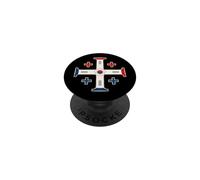 Cruz de Jerusalén de Corea del Sur - Corea del Sur católica PopSockets PopGrip Adhesivo