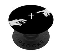Cruz De Jesús Mediador Creación De Adán Dios Y Hombre PopSockets PopGrip Adhesivo