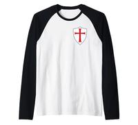 Cruz de los Caballeros Templarios Camiseta Manga Raglan