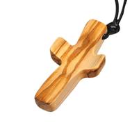 Cruz de madera - Colgante de aliento de oración hecho a mano | Exquisita artesanía de decoración de coche, oración portátil con la punta de los dedos para la familia, niños y adultos, 説明を参照してください,