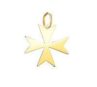 Cruz de Malta Colgante en Oro de 18k con 16mm. lisa acabada en brillo