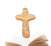 Cruz de oración - Madera de olivo 10 x 6 x 1 cm | Recuerdo religioso hecho a mano con, meditación, culto, símbolo cristiano | Iglesia, hogar, regalo