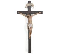 Cruz de pared con crucifijo católico BC en 61 cm, Jesucristo, decoración del hogar, regalos religiosos coleccionables, escultura renacentista hecha a mano por Buildclassic