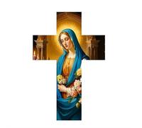 Cruz de pared de madera vintage de Jesucristo, decoración retro de Jesucristo, crucifijo católico, decoración rústica hecha a mano con tallado de Jesús, arte de paredes de Cristo para regalos