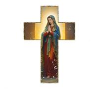 Cruz de pared de madera vintage de Jesucristo, decoración retro de Jesucristo, crucifijo católico, decoración rústica hecha a mano con tallado de Jesús, arte de paredes de Cristo para regalos