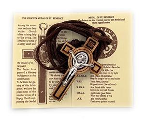 Cruz de San Benito madera de olivo cm. 4,5 x 2,5 cm. (10 piezas)