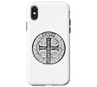 Cruz de San Benito Medalla de San Benito Cristiano Católico Carcasa para iPhone X/XS