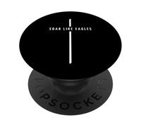 Cruz de Soar Like Eagles - Fe Cristiana Minimalista PopSockets PopGrip Adhesivo