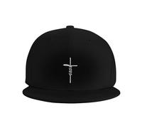 Cruz del Cristianismo De Jesús Unisex Gorra De Béisbol Plana Protección Solar Gorras Cómoda Sombrero De Béisbol para Hip Hop Deportes Viaje