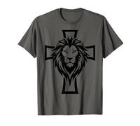 Cruz del León de Judá Culto Espiritual Cristiano Religioso Camiseta