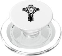 Cruz del León de Judá Culto Espiritual Cristiano Religioso PopSockets PopGrip para MagSafe