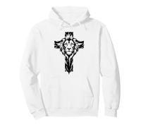 Cruz del León de Judá Culto Espiritual Cristiano Religioso Sudadera con Capucha