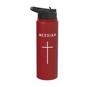 Cruz del Mesías - Jesús religioso cristiano minimalista Stainless Steel Insulated Water Bottle