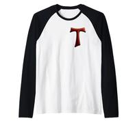 Cruz Franciscana Tau - Cruz Católica de San Antonio Camiseta Manga Raglan