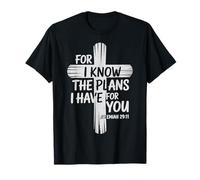 Cruz I Know The Plans Verso Biblia Jesús Dios Cristiano Camiseta