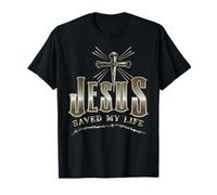 Cruz Jesucristo Salvó Mi Vida Cristiano Salvador Religioso Camiseta