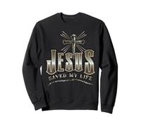 Cruz Jesucristo Salvó Mi Vida Cristiano Salvador Religioso Sudadera