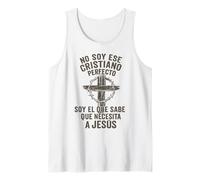 Cruz Mensaje Fe en Jesús Ropa Cristiana Camiseta sin Mangas