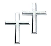 Cruz Metal Autoadhesivo - 3D Auto Logo Pegatinas Jesús Cristiano | Pegatinas De Emblema De Cruz | para Camión SUV Carrocería Maletero Extremo Trasero