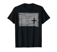 Cruz Mínima Cristiana Fe Adoración Lector de Biblia Orando Camiseta
