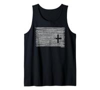 Cruz Mínima Cristiana Fe Adoración Lector de Biblia Orando Camiseta sin Mangas