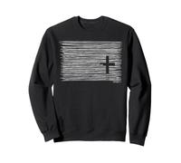 Cruz Mínima Cristiana Fe Adoración Lector de Biblia Orando Sudadera