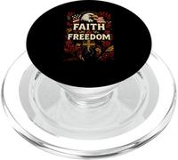 Cruz patriótica fe Libertad Vintage Hombre Cristiano PopSockets PopGrip para MagSafe