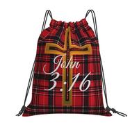 Cruz Religiosa Juan 3-16 Unisex Mochila De Cuerdas Plegable Mochila Con Cordón Ajustable Bolsa De Gimnasio Para Fútbol Yoga Baloncesto