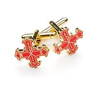 Cruz Roja de Constantine masónico Gemelos, Velvet Pouch