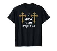 Cruz Romana. Estoy con el Papa León. Camiseta
