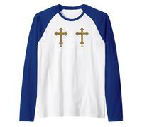 Cruz Romana. Estoy con el Papa León. Camiseta Manga Raglan