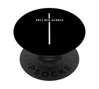 Cruz Soli Deo Gloria - Fe Cristiana Minimalista PopSockets PopGrip Adhesivo