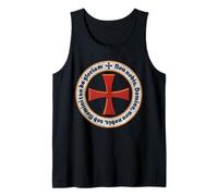 Cruz Templaria Non Nobis Domine Frase Latina Batallas Camiseta sin Mangas
