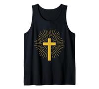 Cruz Vintage Bendito Cristiano Fe Jesús Amante Espiritual Camiseta sin Mangas