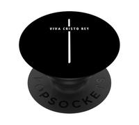 Cruz Viva Cristo Rey - Minimalista Fe Cristiana PopSockets PopGrip Adhesivo