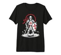 Cruzada Caballero Medieval Inglaterra Inglés San Jorge Histórico Camiseta Premium