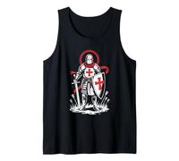 Cruzada Caballero Medieval Inglaterra Inglés San Jorge Histórico Camiseta sin Mangas