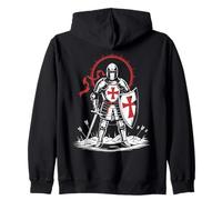Cruzada Caballero Medieval Inglaterra Inglés San Jorge Histórico Sudadera con Capucha
