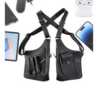 Cruzada para Hombre | Mochila Impermeable Antirrobo Con Múltiples Bolsillos Y Correa Ajustable - Ajustable Bajo El Brazo - Para Uso Diario De Viaje Trabajo Y Exteriores Con Teléfonos Tarjetas Y Efecti