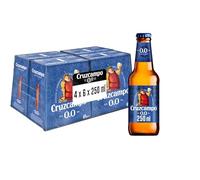 Cruzcampo 0,0 cerveza lager sin alcohol Caja 4 Pack botella, 6 x 25cl