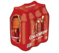 Cruzcampo Cerveza Lager Pilsen Pack Botella, 6 x 1L