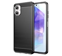 Cruzerlite Compatible con Samsung Galaxy A06, diseño de textura de fibra de carbono, carcasa antiarañazos, absorción de golpes, funda protectora para Samsung Galaxy A06 Case (2024) (negro)