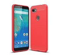 Cruzerlite Funda Google Pixel 3a XL, Carbon Fiber Texture Design & Leather Texture Design Back Cover Anti-Scratch Shock Absorption Case for Google Pixel 3a XL (Red)