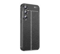 Cruzerlite Funda Fibra de Carbono, diseño de Textura de Fibra de Carbono, absorción de Golpes, Funda para Samsung Galaxy A55 5G Case (Cuero Negro)